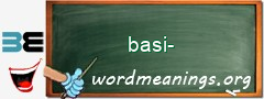 WordMeaning blackboard for basi-